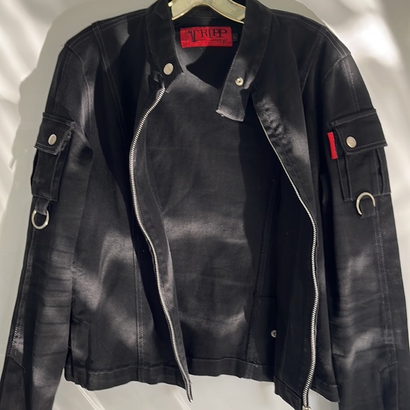 Tripp nyc Jackets & Blazers - Tripp NYC Daang Goodman Black Denim Crop Jacket